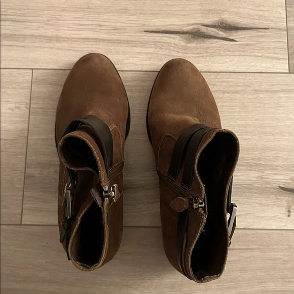 Franco Sarto Brown Leather Ankle Boots - Picture 8 of 9